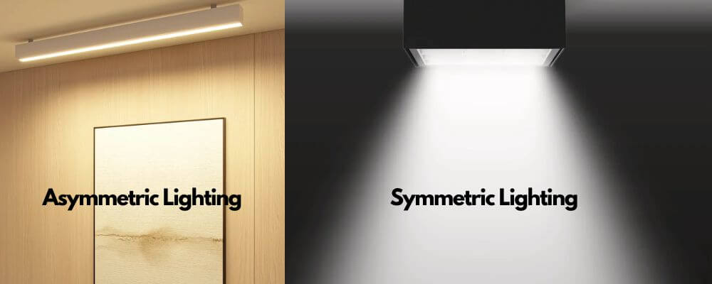 LED Strips based on lighting types are Asymmetric Lighting and Symmetric Lighting